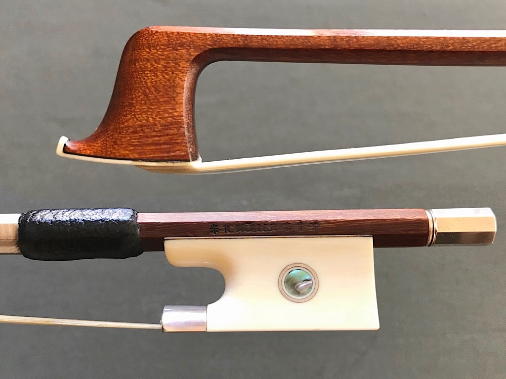 K. MÜLLER violin bow, ivory/silver, GERMANY, 61.4g