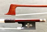 J.E. MARTIN violin bow, silver with Fleur de Lys