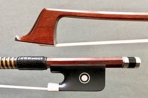 English W.D. WATSON LONDON silver cello bow, 71.5 grams, ENGLAND