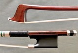 Brazilian MANOEL FRANCISCO Vuillaume-style silver-mounted viola bow, Brazil