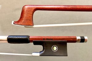 Werner G. WERNER 4/4 Pernambuco violin bow, nickel mounted ebony frog, round stick