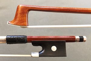 K. Müller octagonal Pernambuco violin bow ebony/nickel, GERMANY