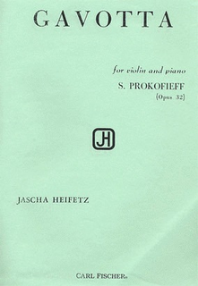 Carl Fischer Prokofiev, Sergei (Heifetz): Gavotta Op. 32 (Violin and Piano)