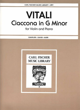 Carl Fischer Vitali, Tomasso (David): Chaconne (violin & piano)
