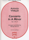 Carl Fischer Vivaldi, Antonio: Violin Concerto in a minor Op.3 #6 (violin & piano)