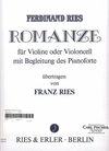 Carl Fischer Ries, Ferdinand: Romanze (violin & piano) or  (cello & piano)