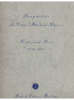 Carl Fischer Ries, Ferdinand: Larghetto (Violin and Piano)