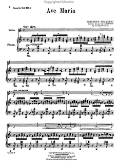 Carl Fischer Schubert, Franz (Wilhelmj): Ave Maria (violin & piano)