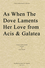 Carl Fischer Handel, G.F.: As When the Dove Laments Her Love (string quartet)
