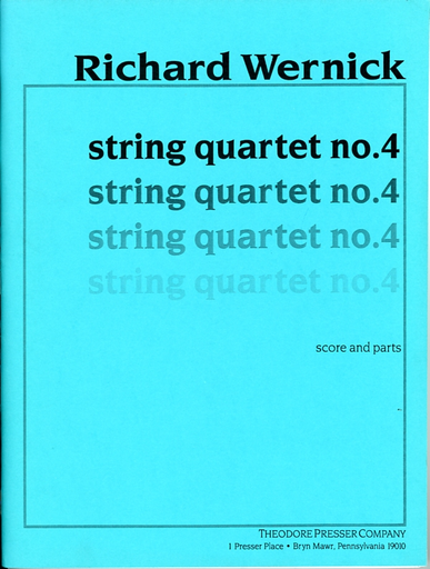 Carl Fischer Wernick, Richard: String Quartet No. 4 (score and parts)