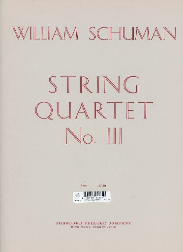 Carl Fischer Schuman, William: String Quartet No. 3 (parts)