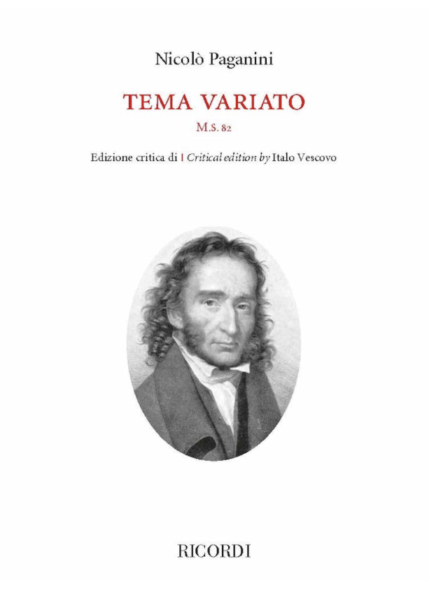 HAL LEONARD Paganini: Tema variation, op82 (violin) RICORDI