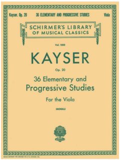 Schirmer Kayser (Mogill): 36 Elementary & Progressive Studies, Op.20 (viola) Schirmer