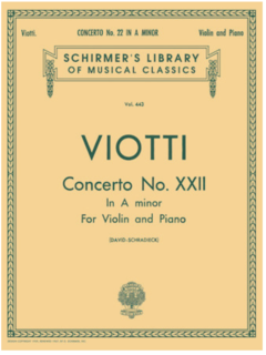 HAL LEONARD Viotti, G.B.: Concerto #22 in a minor (violin & piano) SCHIRMER