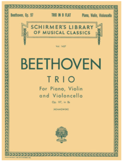 HAL LEONARD Beethoven: Trio for Piano, Violin & Cello Op.97 in Bb