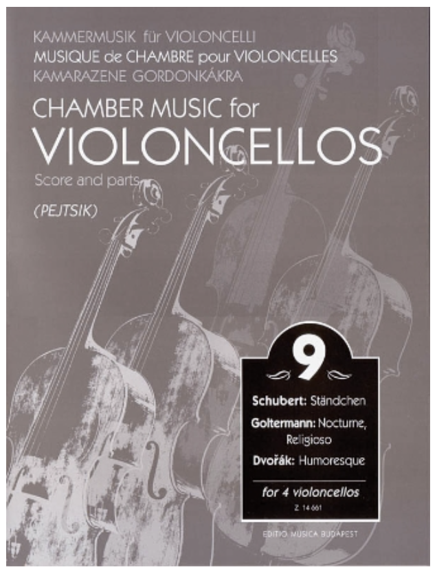 HAL LEONARD Pejtsik, Arpad: Chamber Music for Violoncellos Vol.9 (4 cellos), Edito Musica Budapest