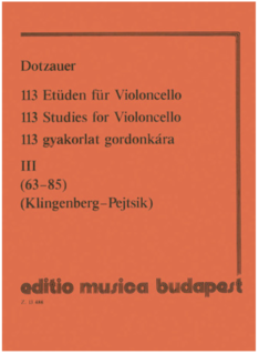 HAL LEONARD Dotzauer (Pejtsik): 113 Studies Vol.3, No. 63-85 (cello), Edito Musica Budapest