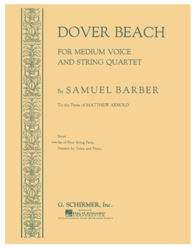 HAL LEONARD Barber, Samuel: Dover Beach (string quartet and med. voice)