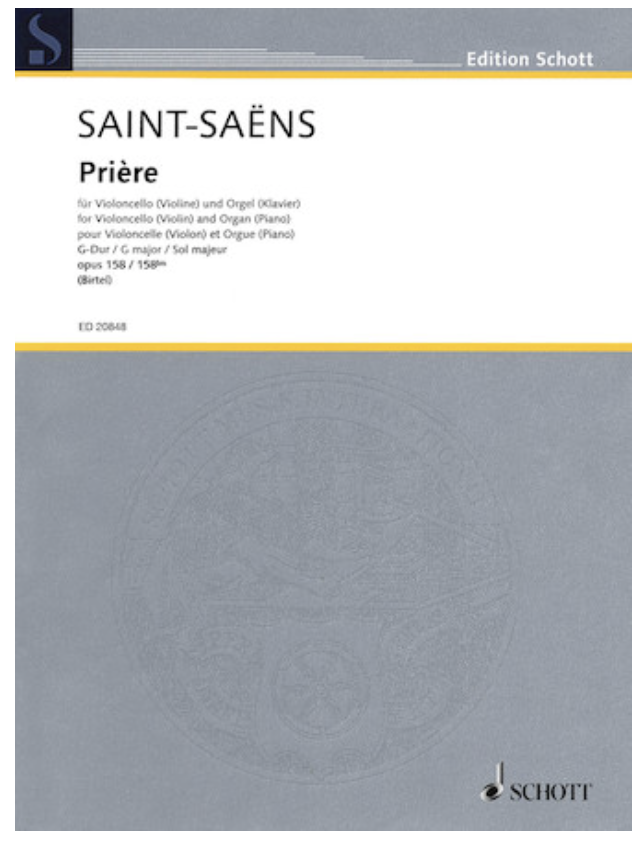 HAL LEONARD Saint-Saens, Camille: Priere Op.158 (Cello & Organ or Piano)