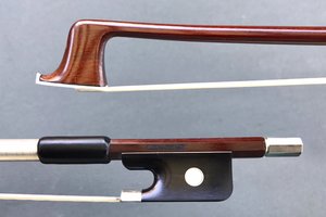 Brazilian ELIAS GUASTI half-mounted nickel viola bow, Brazil