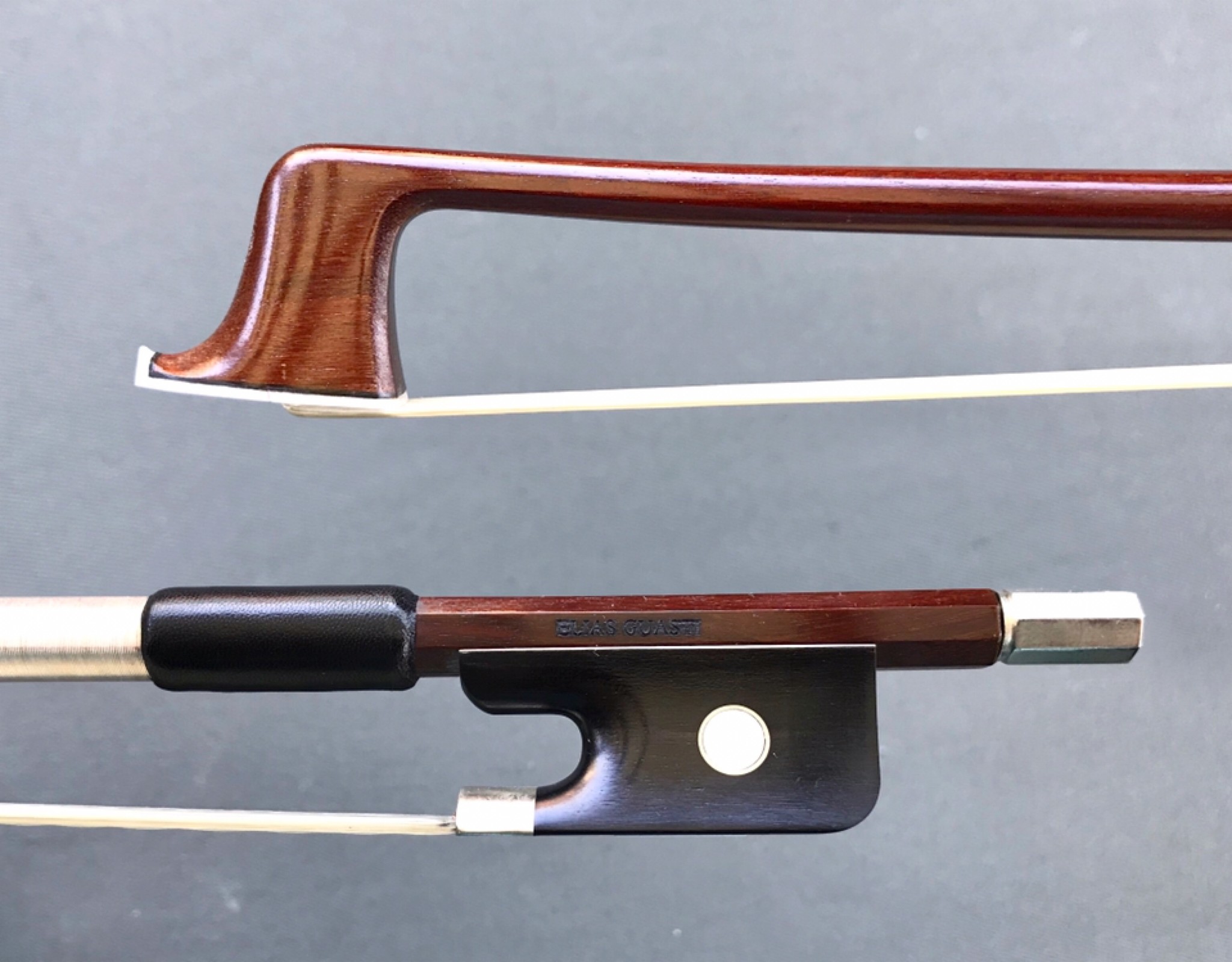 Brazilian ELIAS GUASTI half-mounted nickel viola bow, Brazil