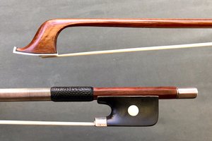 German silver & ebony viola bow, unbranded