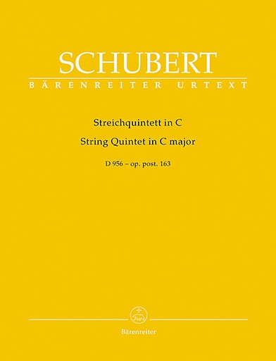 Barenreiter Schubert, Franz (Chusid): Quintet in C Op.163/D956 (2 violins, viola, 2 cellos) Barenreiter Urtext