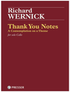 Theodore Presser Wernick: Thank You Notes (cello) PRESSER