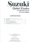 Suzuki, Shinichi: Quint Etudes, Revised Edition (violin)