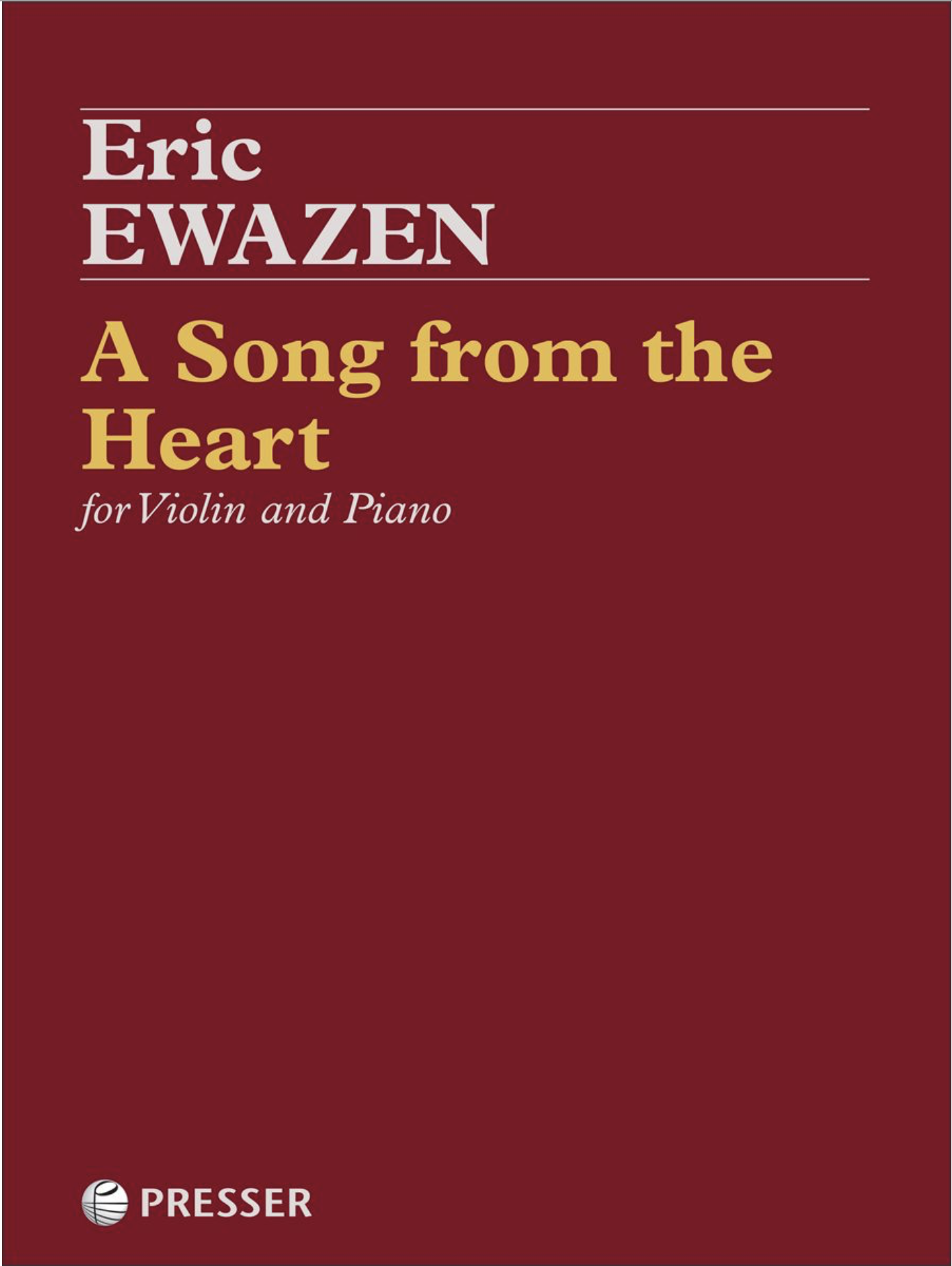 FISCHER Ewazen: A Song from the Heart (violin and piano)