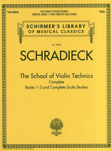 HAL LEONARD Schradieck, Henry: The Complete School of Violin Tecnhiques, Books 1 - 3 (violin) Schirmer