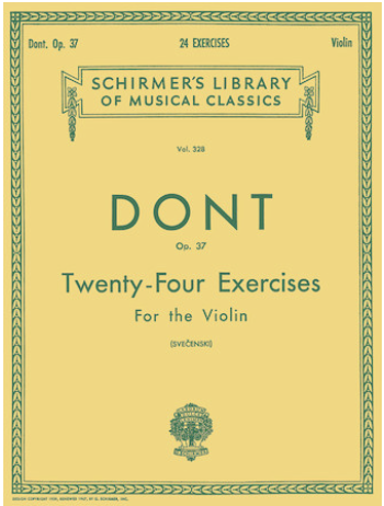 Schirmer Dont: 24 Exercises, Op37, Schirmer Library of Classics Volume 328 (violin) SCHIRMER