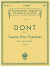 Schirmer Dont: 24 Exercises, Op37, Schirmer Library of Classics Volume 328 (violin) SCHIRMER