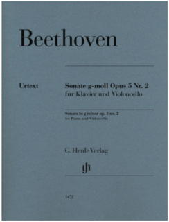 Beethoven: Cello Sonata in G Minor, Op. 5, No. 2 (cello and piano) Henle