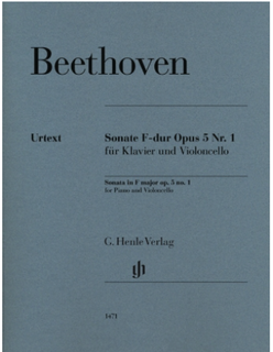 Beethoven: Cello Sonata in G Minor, Op. 5, No. 1 (cello and piano) Henle