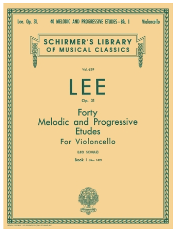 Schirmer LEE: 40 Melodic and Progressive Etudes, Op. 31 – Book 1 (cello) Schirmer
