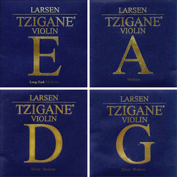 Larsen Tzigane violin string set by Larsen, medium, Denmark