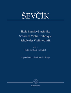 Barenreiter Sevcik, Otakar (Foltyn): School of Violin Technique, Op.1, Bk.1 (violin) Barenreiter