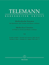 Barenreiter Telemann: Twelve Methodical Sonatas, Vol.6 D mi & C maj (violin & piano, cello) Barenreiter