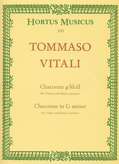 Barenreiter Vitali, Tommaso Antonio: Chaconne (Ciaccona), (Ciacona), fur Violin and basso continuo G minor (violin & piano) Barenreiter