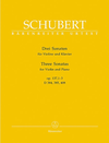 Barenreiter Schubert, Franz.: Three Sonatas op. 137, #1-3 (violin & piano) Barenreiter