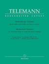Barenreiter Telemann: Twelve Methodical Sonatas, Vol.5 E & Bb major (violin & piano, cello) Barenreiter