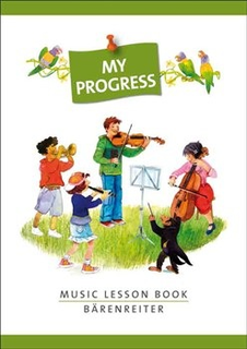 Barenreiter Barenreiter: My Progress - Music Lesson Book - Manuscript Notebook w/ Stickers