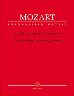 Barenreiter Mozart (Finscher): Ten Celebrated String Quartets - URTEXT (string quartet) Barenreiter