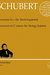 Barenreiter Schubert, Franz (Chusid): Overture in c minor Urtext (2 violins, 2 violas, Cello) Barenreiter