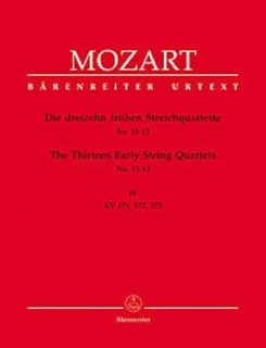 Barenreiter Mozart, W.A.: Thirteen Early String Quartets, Vol. 4, No.11-13, Barenreiter Urtext