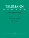 Barenreiter Telemann, G.P. (Hausswald): 6 Canonic Sonatas #4-6, Vol. 2, (2 Violins) Barenreiter