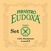 Pirastro EUDOXA violin string set, medium, with aluminum wound E,
