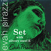 Pirastro EVAH PIRAZZI violin medium string SET with silvery steel E,