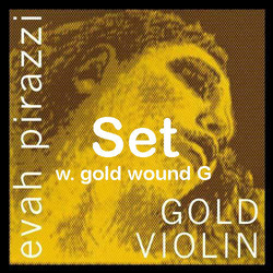 Pirastro EVAH PIRAZZI GOLD violin string set, gold-wound G,